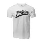 Moshine Black Logo White Short Sleeve T Shirt 1