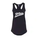 Moshine Women's Black Tank White Logo 1