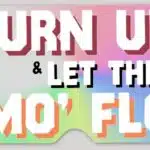 Moshine Sticker Design Mockup Tagline Text Holographic